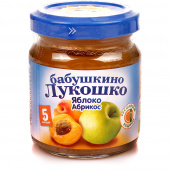 Пюре Бабушкино Лукошко яблоко и абрикос 100 г (с 4-х мес.)