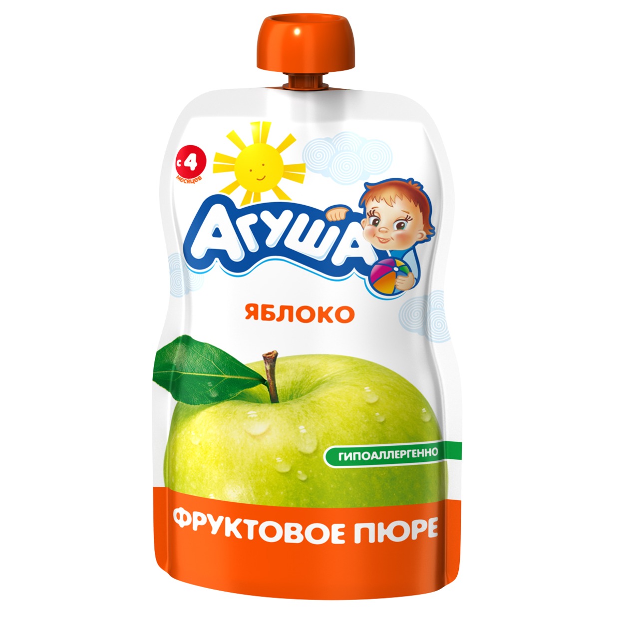 Пюре Агуша яблоко-персик 90г